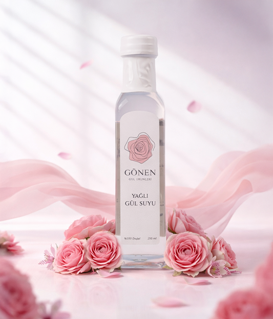 250ml Cam Şişe Organik Gül Suyu
