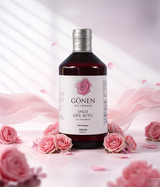 500ml Amber Şişe Doğal Gül Suyu